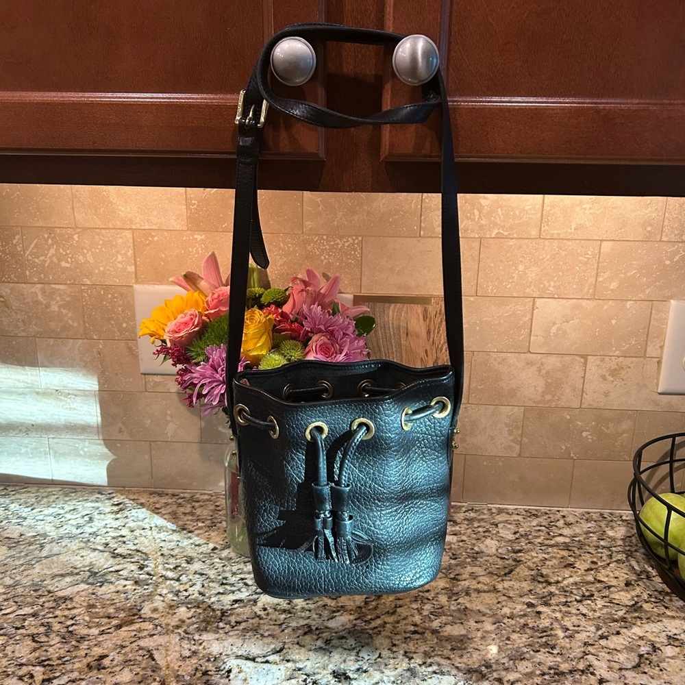 Dooney & Bourke Black Leather Bucket Bag Made in the USA